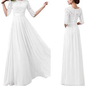 White Lace Bridal Gown